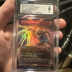 MTG Error Vivi's Thunder Magic Foil Secret Lair x Final Fantasy FFIX CGC 9 Mint - Image 2