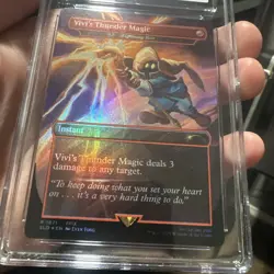 MTG Error Vivi's Thunder Magic Foil Secret Lair x Final Fantasy FFIX CGC 9 Mint - Image 3