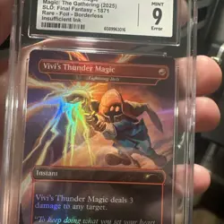 MTG Error Vivi's Thunder Magic Foil Secret Lair x Final Fantasy FFIX CGC 9 Mint - Image 5