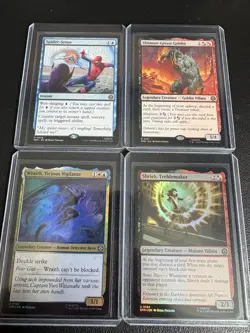 2025 MTG Magic Marvel Spectacular Spider-Man lot of 4 Foil and Rare - Image 1