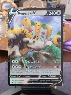Regigigas V 113/159 Ultra Rare Holo Crown Zenith Pokemon Card NM - Image 1