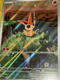 2025 POKEMON SVP VICTINI BLACK STAR PROMO JUMBO #208 PSA 9 - Image 2
