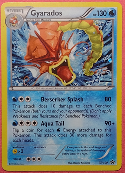2016 Pokemon TCG Gyarados Stage 1 XY109 Promo Holo HP130 - Image 1