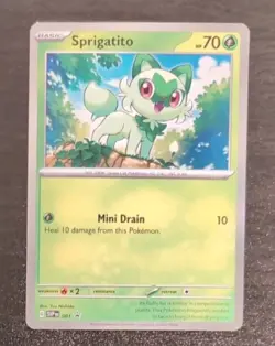 Sprigatito SVP 001 Black Star Promo Pokemon TCG Scarlet & Violet - Image 3