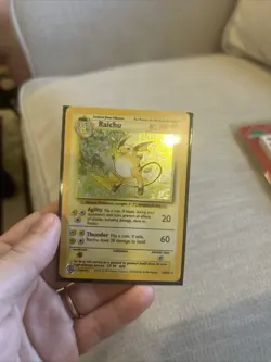 Pokemon TCG Raichu Base Set 014/102 Holo Rare 80 HP Holo English - Image 2
