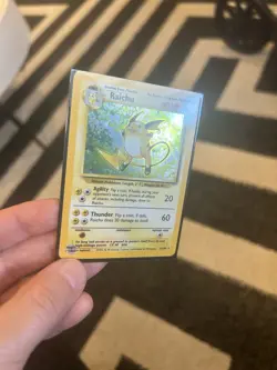 Pokemon TCG Raichu Base Set 014/102 Holo Rare 80 HP Holo English - Image 3