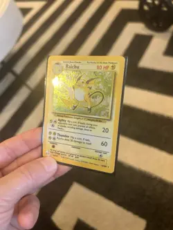 Pokemon TCG Raichu Base Set 014/102 Holo Rare 80 HP Holo English - Image 5