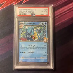 Pokemon Misty's Gyarados Destined Rivals STAFF Prerelease Holo #049 PSA 10 - Image 1
