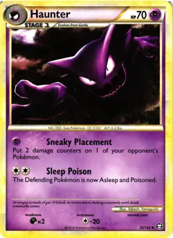 Pokemon TCG Haunter HGSS Triumphant 35/102 Regular Uncommon MP - Image 1