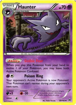 Pokemon TCG Haunter XY BREAKthrough 59/162 Regular Uncommon VLP - Image 1