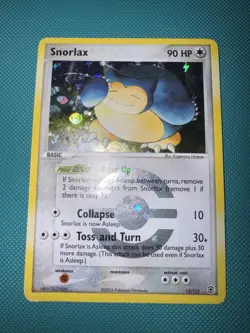 Snorlax 15/112 Holo Rare FireRed & LeafGreen Pokemon Reverse Holo SWIRL! - Image 1