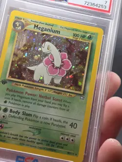 Meganium 11/111 Holo Rare Pokemon Neo Genesis 1st Edition PSA 7 - Image 3
