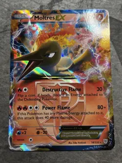 Pokemon Moltres EX TCG Team Plasma 14/135 Plasma Storm Ultra Rare MP - Image 1