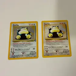 Pokemon TCG LOT of 2 Snorlax Jungle Rare HOLO/BASE 11/64 27/64 1999 PLEASE READ - Image 1