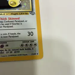 Pokemon TCG LOT of 2 Snorlax Jungle Rare HOLO/BASE 11/64 27/64 1999 PLEASE READ - Image 4