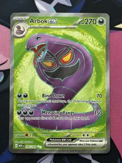 Arbok ex 185/165 Rare Full Art Pokemon Scarlet & Violet 151 NEAR MINT NM - Image 1