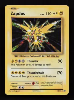 Zapdos 42/108 Holo Rare Evolutions Pokemon Heavily Played - Image 1