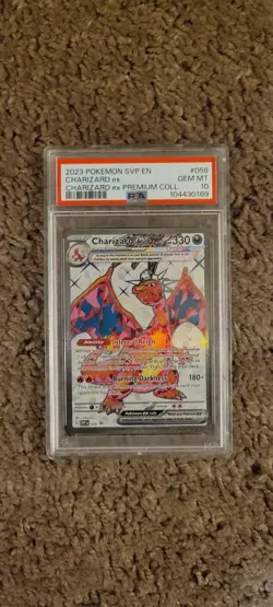 Pokemon 2023 Charizard ex 056 Scarlet & Violet Promo Full Art Holo PSA 10 - Image 1