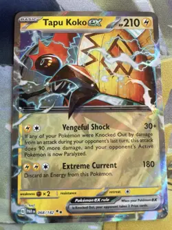 Tapu Koko ex Double Rare Pokemon TCG Paradox Rift 068/182 - Image 1
