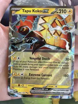 Tapu Koko ex Double Rare Pokemon TCG Paradox Rift 068/182 - Image 3