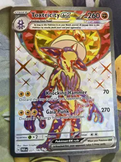 Pokemon TCG- S&V Paradox Rift- Toxtricity EX 227/182 Secret Rare Holo NP - Image 1