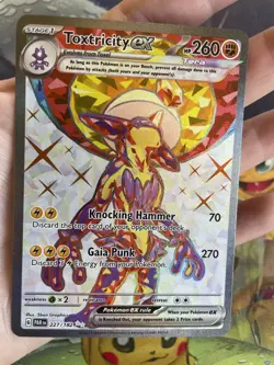 Pokemon TCG- S&V Paradox Rift- Toxtricity EX 227/182 Secret Rare Holo NP - Image 2