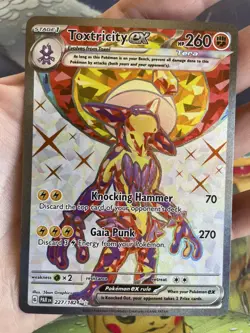 Pokemon TCG- S&V Paradox Rift- Toxtricity EX 227/182 Secret Rare Holo NP - Image 3