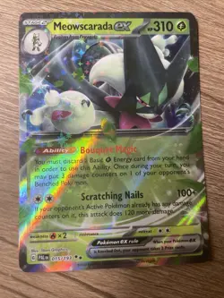 Pokemon TCG Meowscarada EX 015/193 SV Paldea Evolved Double Rare NM - Image 1