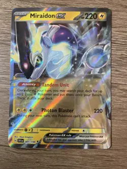 Miraidon EX 081/198 Double Rare Full Art Holo Pokemon Scarlet & Violet TCG NP - Image 1