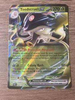 Pokemon TCG Toedscruel ex Scarlet & Violet: Paldean Fates 005/091 Holo Double... - Image 1