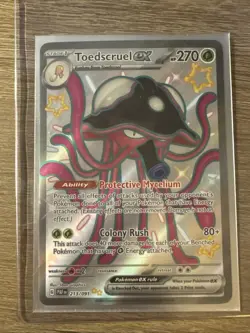 Pokemon TCG Toedscruel EX 213/091 Scarlet & Violet: Paldean Fates Holo Shiny NP - Image 3