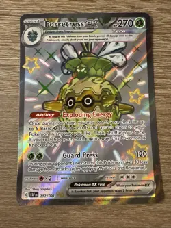 Pokemon TCG Forretress ex Scarlet & Violet: Paldean Fates 212/091 Holo Shiny NP - Image 1