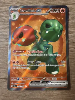 Pokemon TCG - Scovillain ex 216/191 Sv08: Surging Sparks Holo Full Art NP - Image 1