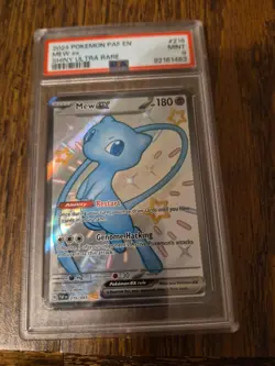 2024 Pokemon PAF En Mew EX Shiny Ultra Rare PSA Grade 9 #216 English - Image 1