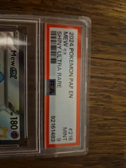 2024 Pokemon PAF En Mew EX Shiny Ultra Rare PSA Grade 9 #216 English - Image 3