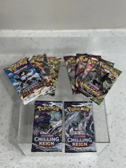 Pokemon TCG Booster Pack Lot Of 8 - Chilling, Vivid & Astral - Sealed - Image 1