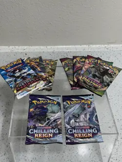 Pokemon TCG Booster Pack Lot Of 8 - Chilling, Vivid & Astral - Sealed - Image 2