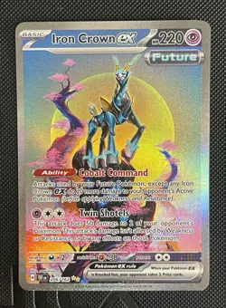 Pokemon TCG Iron Crown EX Scarlet & Violet Temporal Forces 206/162 NM Condition - Image 1