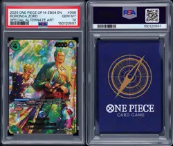 2026 ONE PIECE OP14-EB04 SPECIAL ALTERNATE ART #006 RORONOA ZORO PSA 10 BUBBLE - Image 3