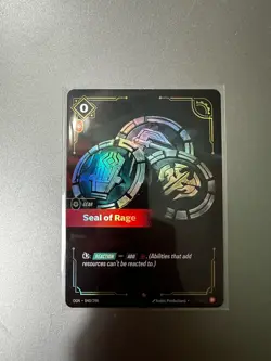 Riftbound TCG League Of Legends Origins Epic Seal of Rage 040/298 NM Card - Image 1