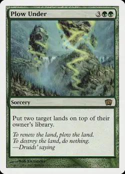 Plow Under 8th Edition HEAVILY PLD Green Rare MAGIC THE GATHERING CARD ABUGames - Image 1