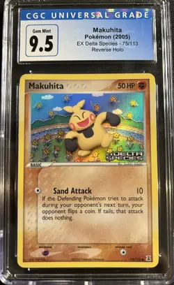 Pokemon Makuhita Reverse Holo CGC 9.5 75/113 Ex Delta Species - Image 1