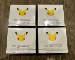 Lot Of 4 Pokemon 25th Anniversary Celebrations Elite Trainer Box (ETB) Sealed - Image 1