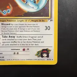 Pokemon Vintage Holo Erika's Dragonair 004/132 Gym Heroes Wotc 2000 - Image 4