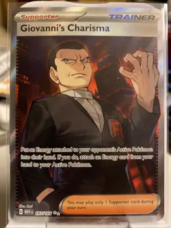 Pokemon Giovanni’s Charisma 197/165 Full Art SR Scarlet & Violet 151 NM - Image 1
