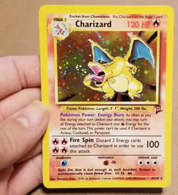 Pokemon TCG Charizard 4/130 ☆ Holo Rare Base Set 2 VINTAGE LP - Image 1