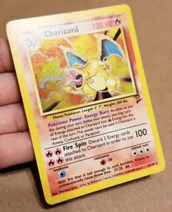 Pokemon TCG Charizard 4/130 ☆ Holo Rare Base Set 2 VINTAGE LP - Image 2