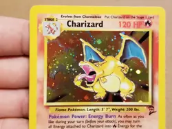 Pokemon TCG Charizard 4/130 ☆ Holo Rare Base Set 2 VINTAGE LP - Image 3