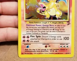 Pokemon TCG Charizard 4/130 ☆ Holo Rare Base Set 2 VINTAGE LP - Image 4