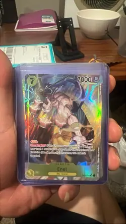 Bandai Enel OP05-100 Foil Rush 7000 Character One Piece CCG - Image 1